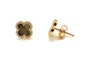 Petite Mother of Pearl & CZ Quatrefoil Stud Earrings - Assorted Metal & Mother of Pearl Colors