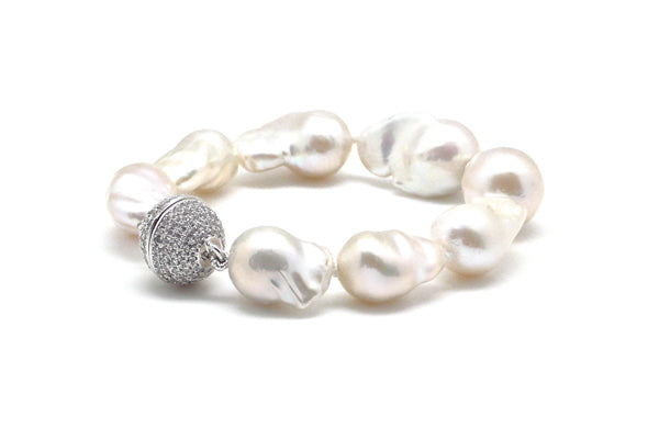 Baroque Freshwater Cultured Pearl Magnetic Bracelet