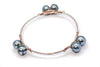 Wire Wrap Tahitian Cultured Pearl Bangles