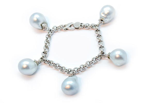 South Sea Cultured Pearl Charm Bracelet