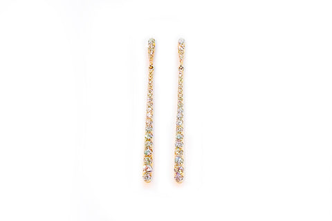 Diamond Dangle Earrings - Assorted Metal Colors