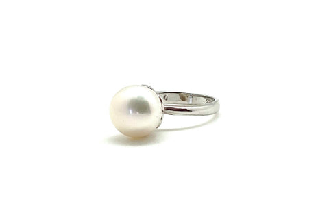 Freshwater Cultured Pearl Solitaire Ring